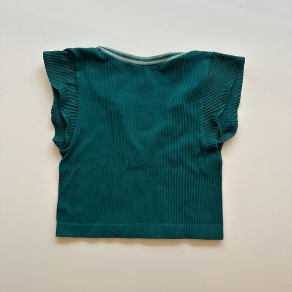 Urban Outfitters Green V-neck Cropped Baby Tee - XS - Picture 3 of 3